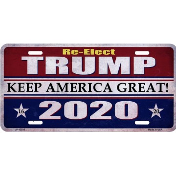 Re-Elect Trump 2020 Metal License Plate