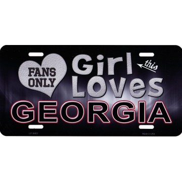 This Girl Loves Georgia Metal License Plate
