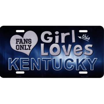 This Girl Loves Kentucky Metal License Plate