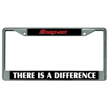 Snap-on There Is A Difference Chrome License Plate Frame 