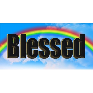 Blessed Rainbow Photo License Plate