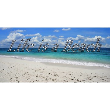 Life Is A Beach Photo License Plate