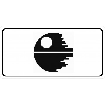 Star Wars Death Star Photo License Plate