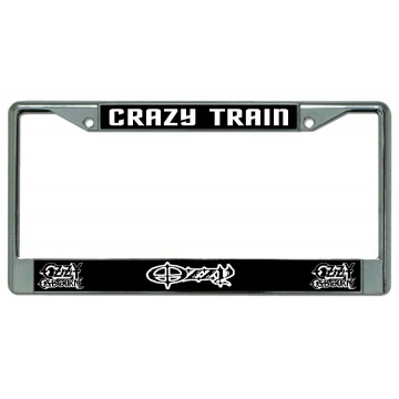 Ozzy Osbourne Crazy Train Chrome License Plate Frame