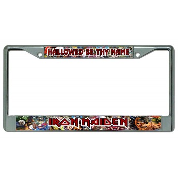Iron Maiden Hallowed Be Thy Name Chrome License Plate Frame