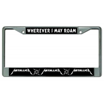 Metallica Wherever I May Roam Chrome License Plate Frame