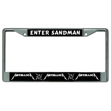 Metallica Enter Sandman Chrome License Plate Frame