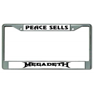 Megadeth Peace Sells Chrome License Plate Frame