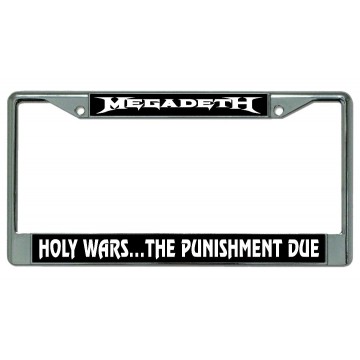 Megadeth Holy Wars…The Punishment Due Chrome License Plate Frame