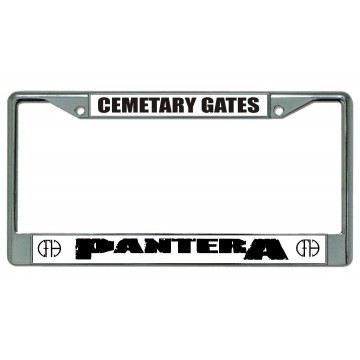 Pantera Cemetary Gates Chrome License Plate Frame
