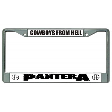 Pantera Cowboys From Hell Chrome License Plate Frame