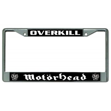 Motorhead Overkill Chrome License Plate Frame