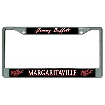 Jimmy Buffett Margaritaville Chrome License Plate Frame