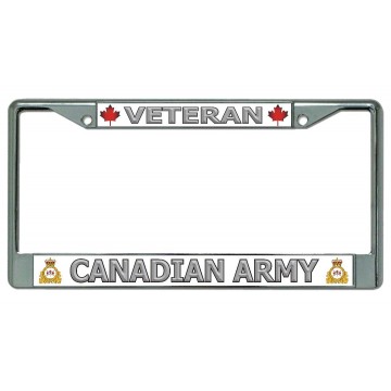Veteran Canadian Army Chrome License Plate Frame