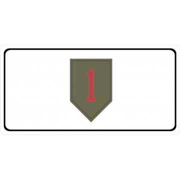 U.S. Army 1st Infantry Big Red One Photo License Plate