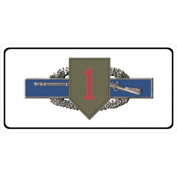 U.S. Army 1st Infantry Combat Photo License Plate
