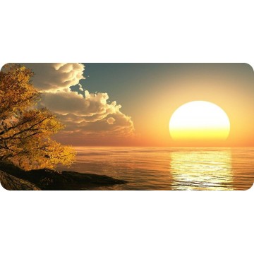 Ocean Sunset Photo License Plate