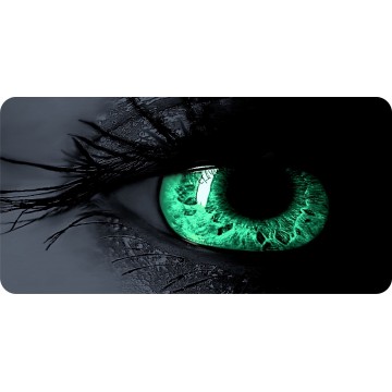 Green Eye Photo License Plate