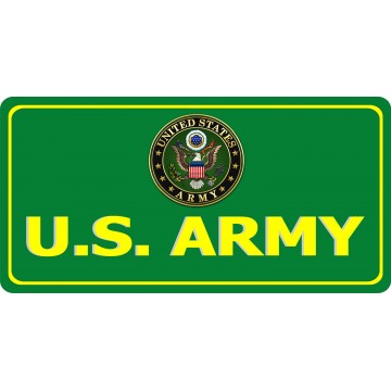 U.S. Army Green Photo License Plate