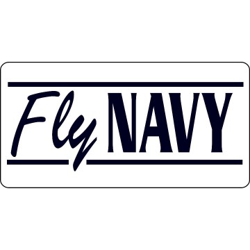 Fly Navy Photo License Plate