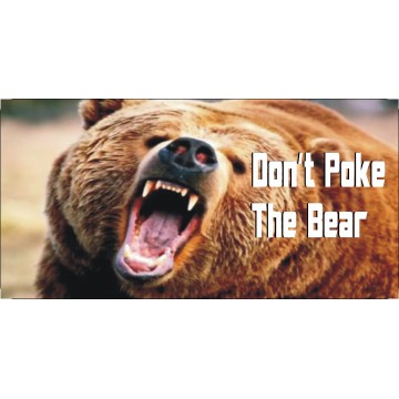 Don't Poke The Bear Photo License Plate
