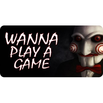 Wanna Play A Game Photo License Plate