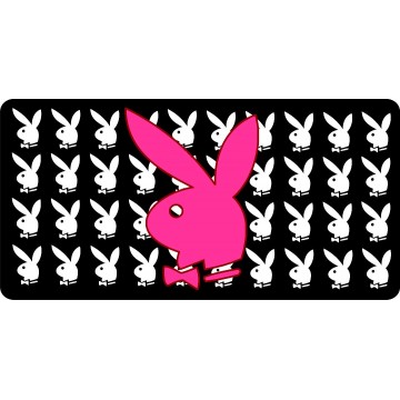 Playboy Bunny Pink Centered Photo License Plate