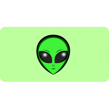 Green Alien #2 Photo License Plate