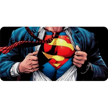 Superman Ripping Shirt Photo License Plate