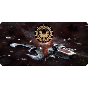 Battlestar Galactica Cylon Attack Photo License Plate