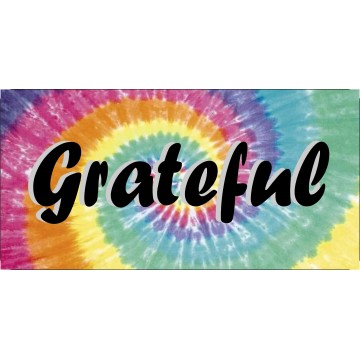 Grateful Tie Dye Photo License Plate