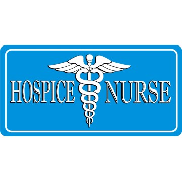 Hospice Nurse On Blue Photo License Plate