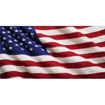 U.S. Wavy Flag Photo License Plate