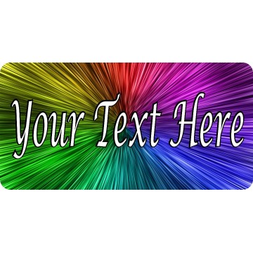 Neon Colors Photo License Plate