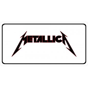 Metallica #3 Photo License Plate 
