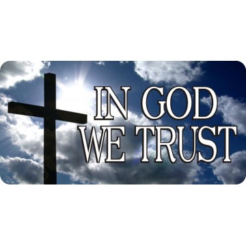 In God We Trust Photo License Plate 