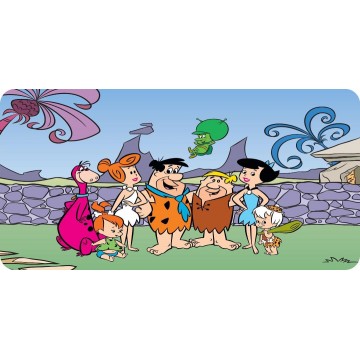 Flintstones And Rubble Family Photo License Plate