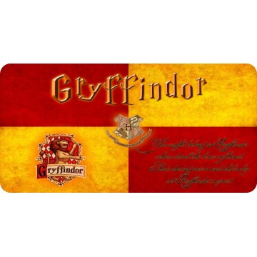 Harry Potter Gryffindor #2 Photo License Plate