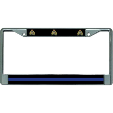 Thin Blue Line Canada Chrome License Plate Frame