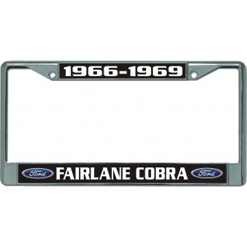 Ford Fairlane Cobra Chrome License Plate Frame