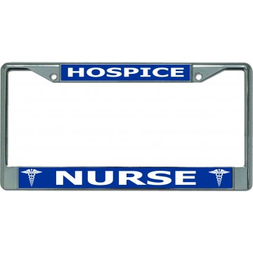 Hospice Nurse Chrome License Plate Frame