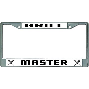 Grill Master Chrome License Plate Frame