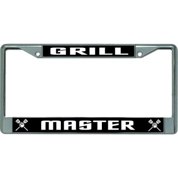Grill Master #2 Chrome License Plate Frame