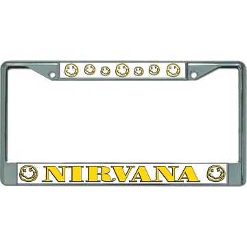 Nirvana Multi Logo #2 Chrome License Plate Frame