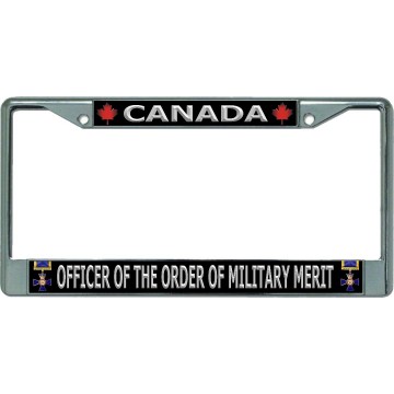 Canada Officer Of The Order Of Military Merit Chrome License Plate Frame