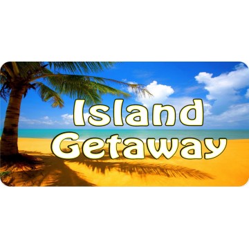 Island Getaway Photo License Plate