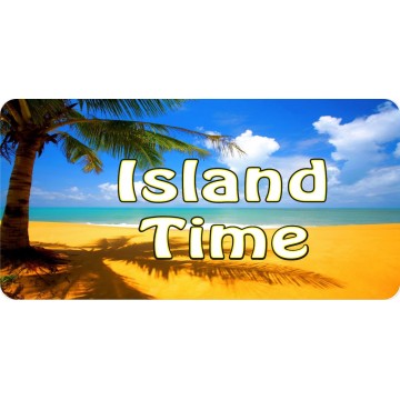 Island Time Photo License Plate