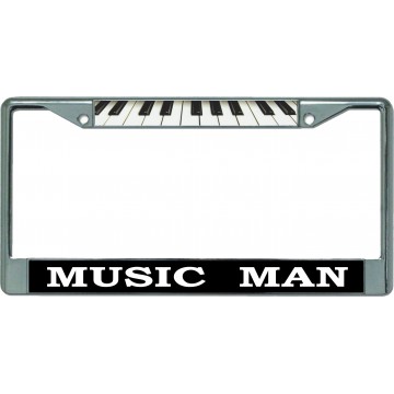 Music Man Chrome License Plate Frame