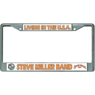 Steve Miller Band Living In The USA Chrome License Plate Frame