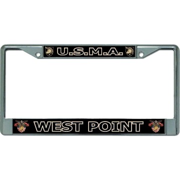 U.S.M.A. West Point Chrome License Plate Frame 